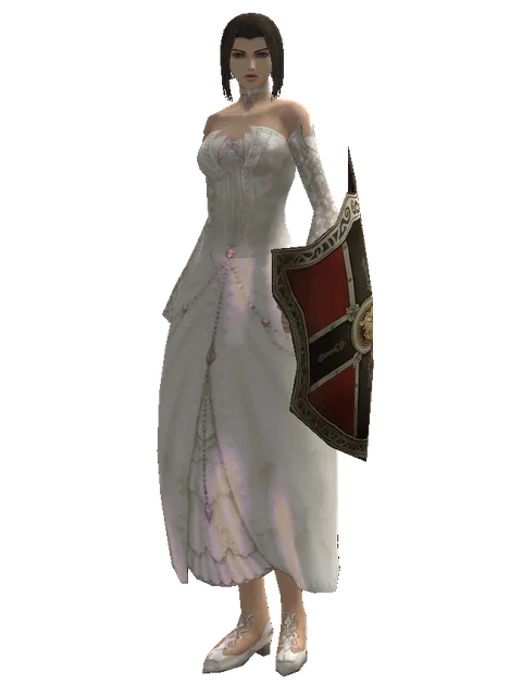 Zubei Shield on a female Human mystic, front view