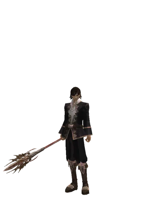 Arcana Mace on a male Human mystic, front view