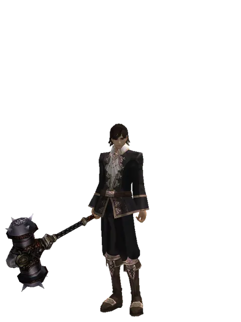 Basalt Battlehammer on a male Human mystic, front view