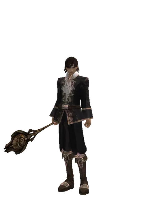 Club of Nature on a male Human mystic, front view