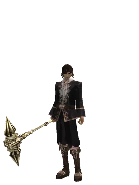 Dwarven War Hammer on a male Human mystic, front view