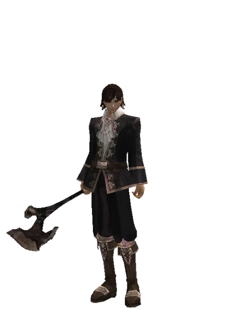 Heavy Bone Club on a male Human mystic, front view