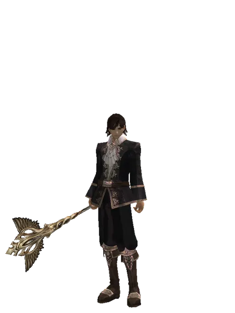 Infinity Rod on a male Human mystic, front view