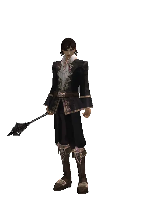 Mace on a male Human mystic, front view