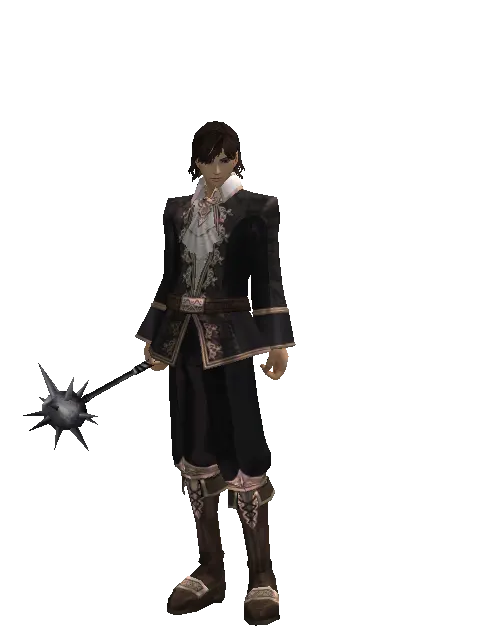 Morning Star on a male Human mystic, front view