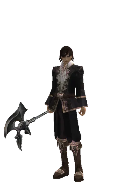 Skull Graver on a male Human mystic, front view