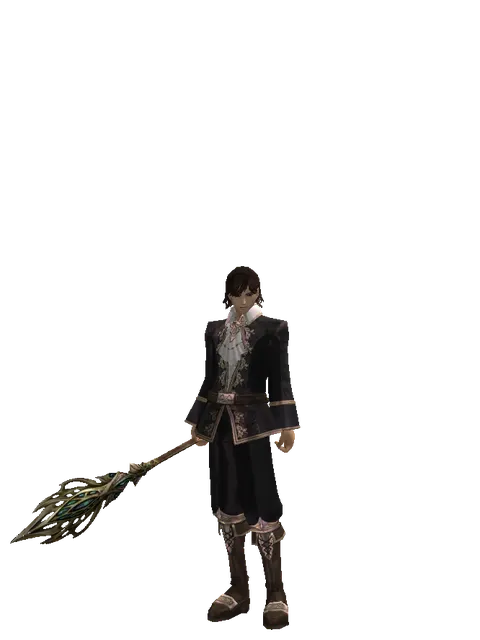 Staff of Life on a male Human mystic, front view