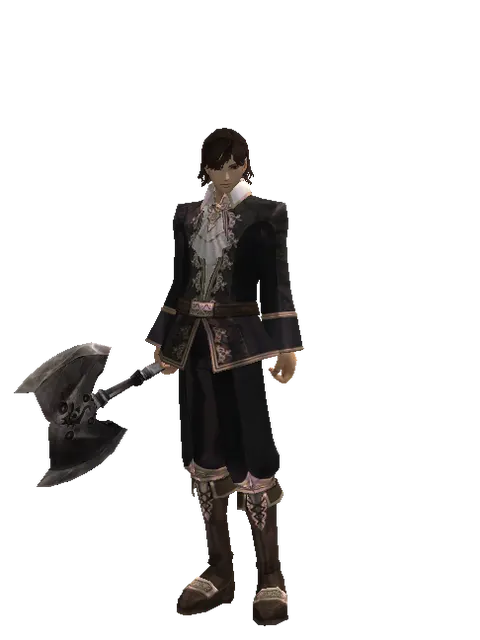 War Axe on a male Human mystic, front view
