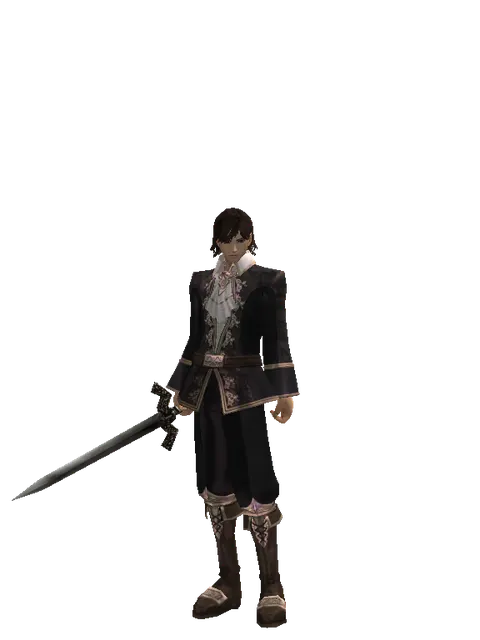 Broadsword on a male Human mystic, front view