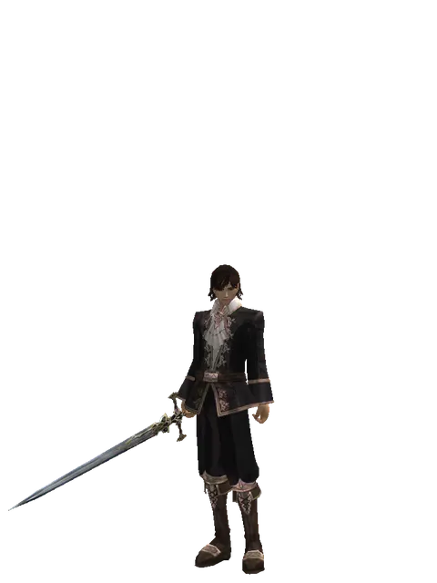 Dark Legion's Edge on a male Human mystic, front view