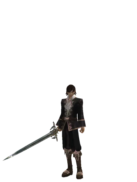 Dynasty Sword on a male Human mystic, front view