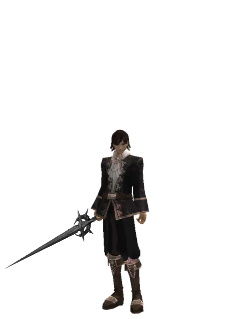 Ecliptic Sword on a male Human mystic, front view