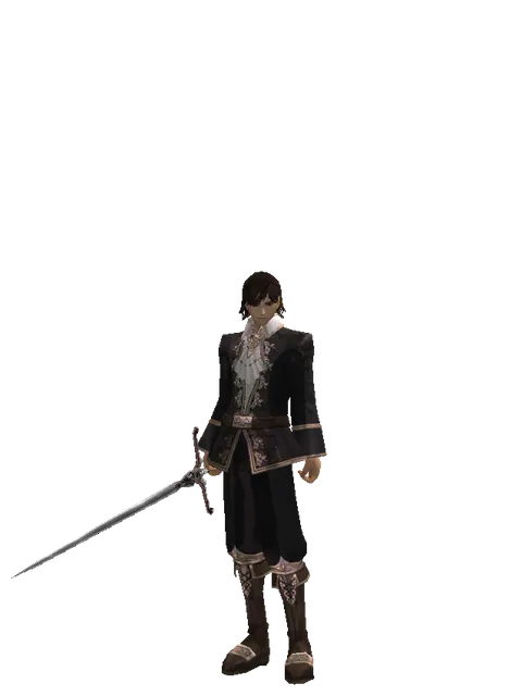 Elemental Sword on a male Human mystic, front view