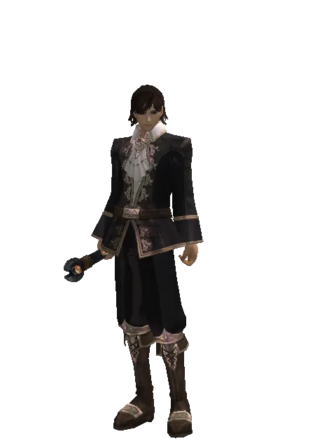 Golem Transformation Stick on a male Human mystic, front view