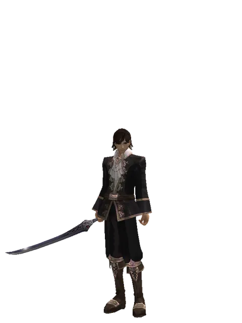 Mysterious Sword on a male Human mystic, front view