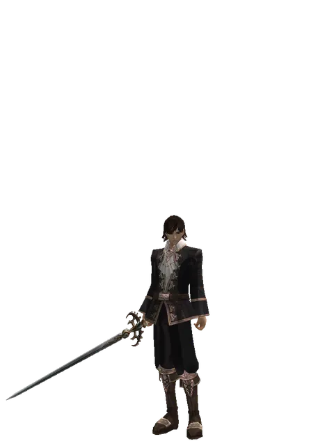 Raid Sword on a male Human mystic, front view