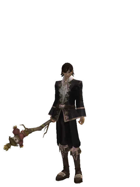 Scarecrow Transformation Stick on a male Human mystic, front view