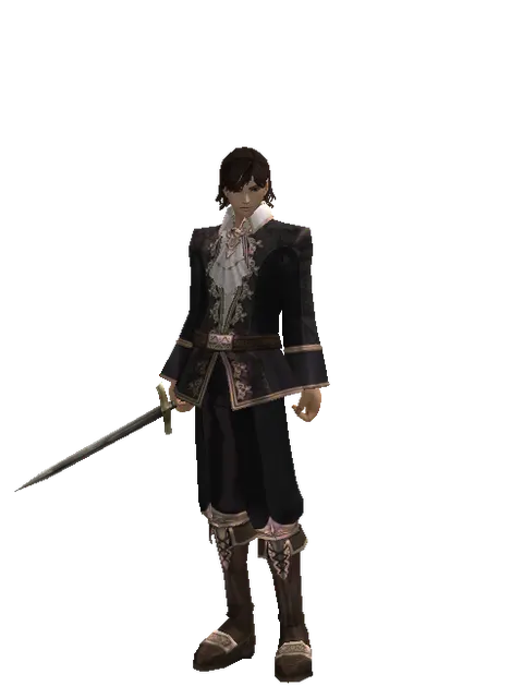 Short Sword on a male Human mystic, front view