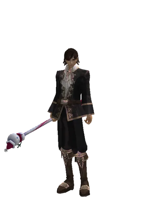 Snowman Transformation Stick on a male Human mystic, front view