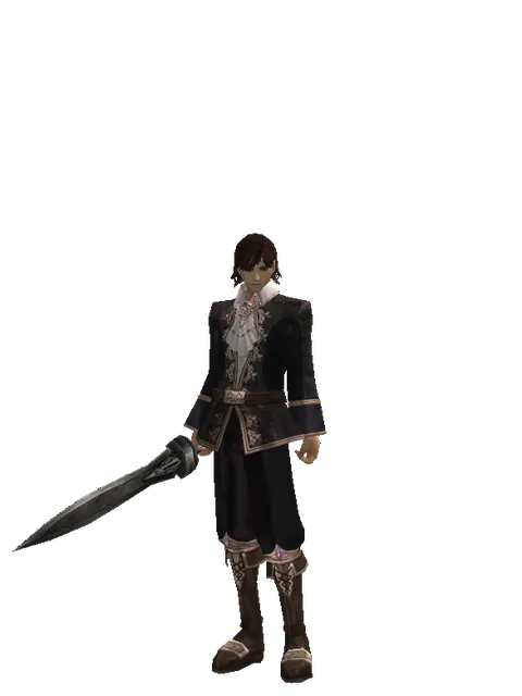 Sword of Binding on a male Human mystic, front view
