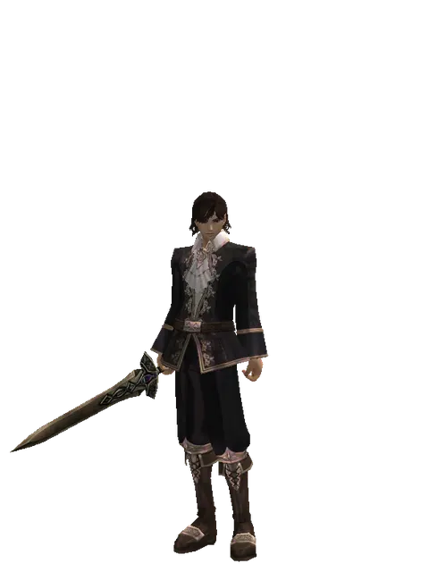 Sword of Magic on a male Human mystic, front view