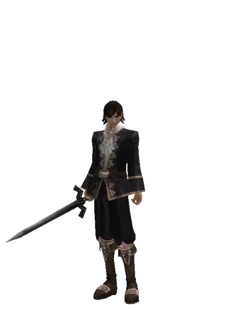Sword of Sentinel on a male Human mystic, front view