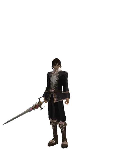 Vesper Mage Sword on a male Human mystic, front view