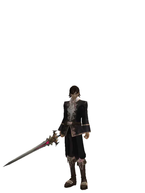 Vesper Sword on a male Human mystic, front view