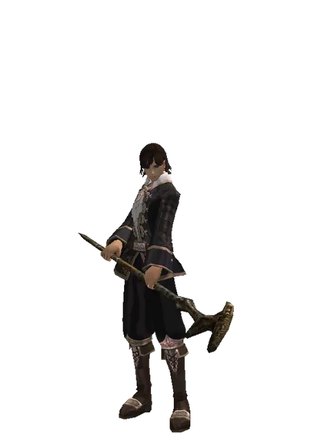 Apprentice Adventurer's Staff on a male Human mystic, front view