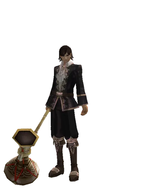 Chrono Darbuka on a male Human mystic, front view