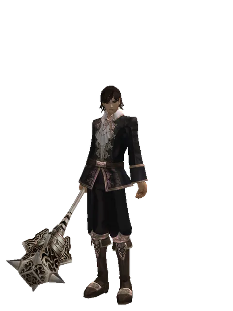 Destroyer Hammer on a male Human mystic, front view