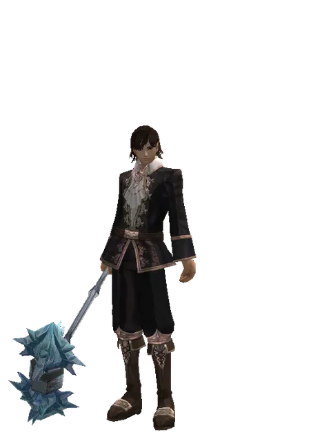 Ice Storm Hammer on a male Human mystic, front view