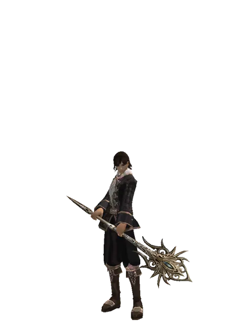 Infinity Scepter on a male Human mystic, front view
