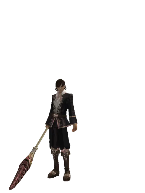 Karik Horn on a male Human mystic, front view
