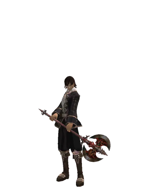 Pa'agrian Axe on a male Human mystic, front view