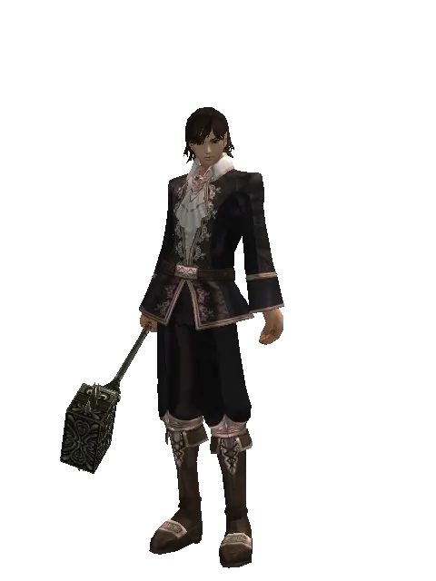 Pa'agrian Hammer on a male Human mystic, front view