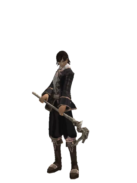 Sage's Staff on a male Human mystic, front view