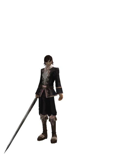 Great Sword on a male Human mystic, front view