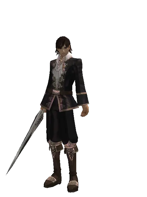 Heavy Sword on a male Human mystic, front view