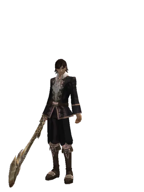 Sword of Ipos on a male Human mystic, front view