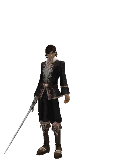 Two-Handed Sword on a male Human mystic, front view