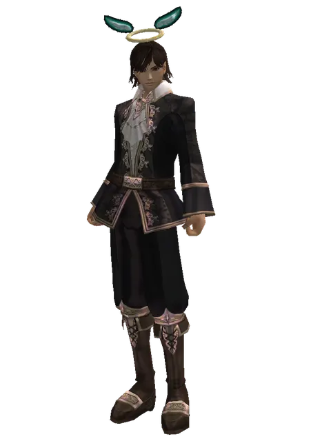 Angel Halo (?) on a male Human mystic, front view