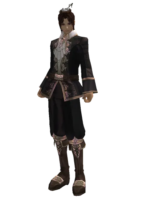 Bird Nest on a male Human mystic, front view