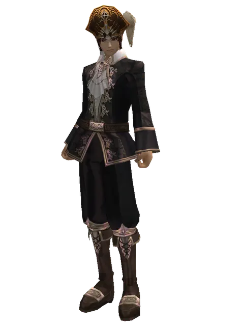 Captain's Hat on a male Human mystic, front view