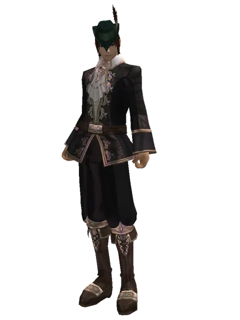Dapper Cap on a male Human mystic, front view