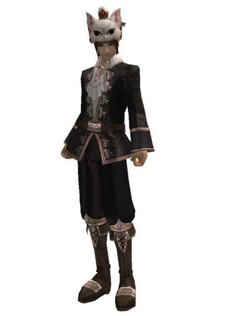 Feline Queen Hat on a male Human mystic, front view