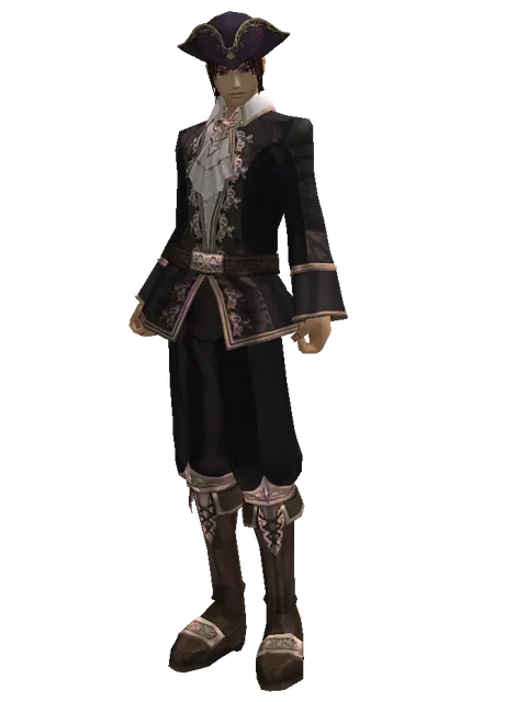 First Mate's Hat on a male Human mystic, front view