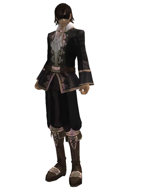 Gran Kain's Black Mask on a male Human mystic, front view
