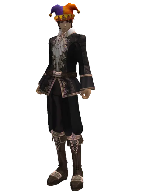 Jester Hat on a male Human mystic, front view