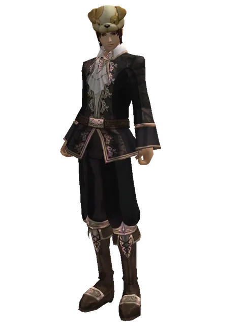 Jindo Hat (?) on a male Human mystic, front view